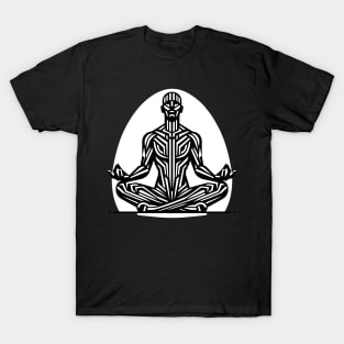 Geometric Zen Master - Abstract Meditation T-Shirt Design T-Shirt